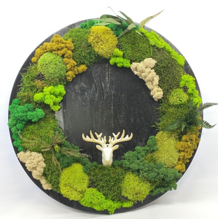 Machový veniec jeleň