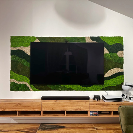 Dekoracia do obývačky z machu