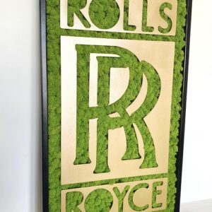 Machový obraz – LOGO Rolls-Royce zlatý