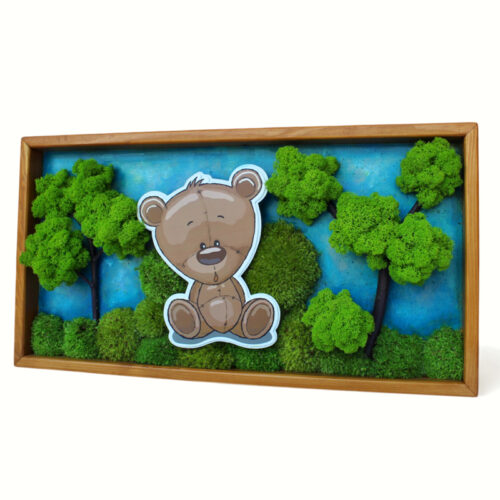 IMG_6489.jpeg Machový obraz TEDDYBEAR