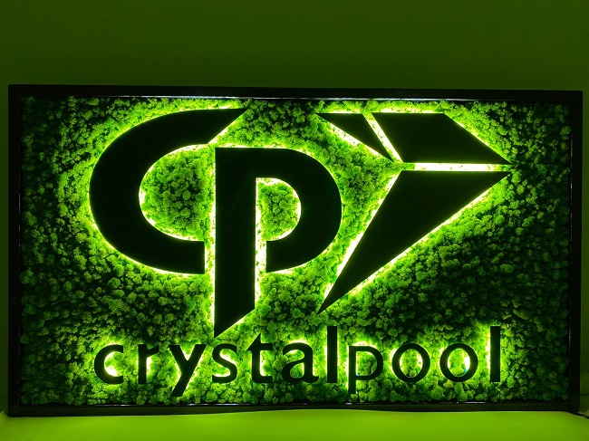 Machový obraz – LOGO Crystalpool LED