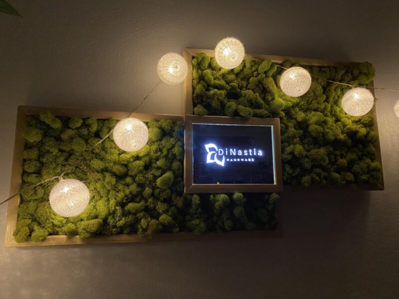 Machový obraz Zrkadlové LOGO LED